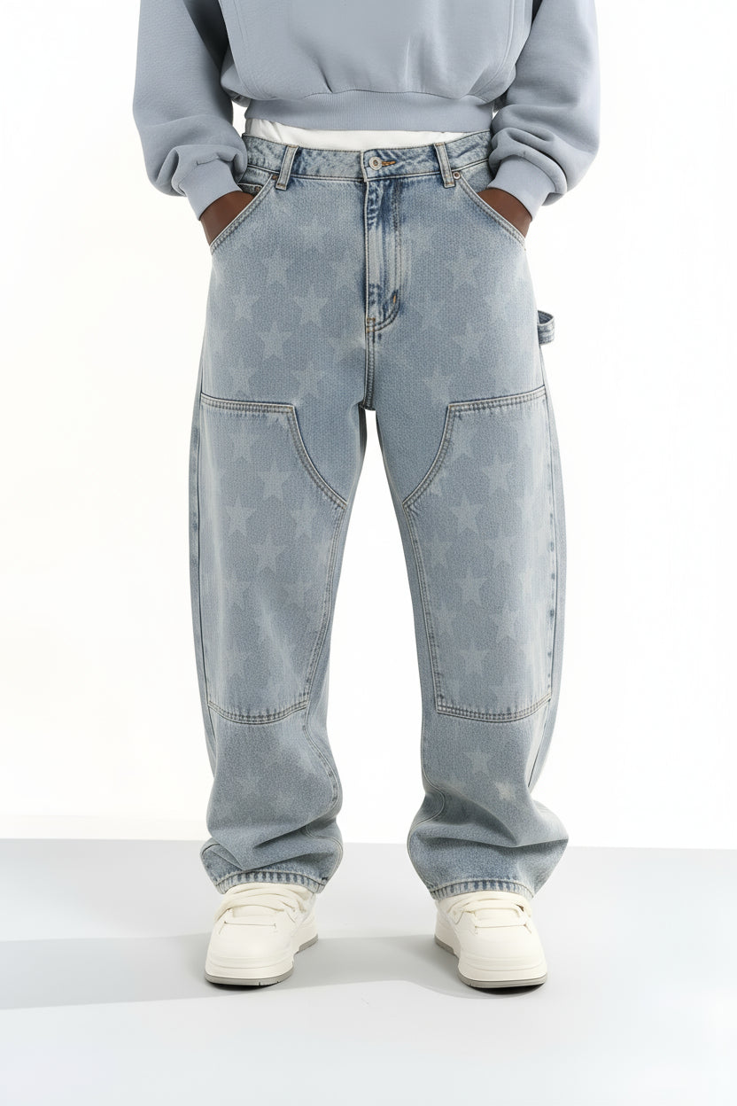 Jeans Baggy uomo con Stelle – Stile Streetwear