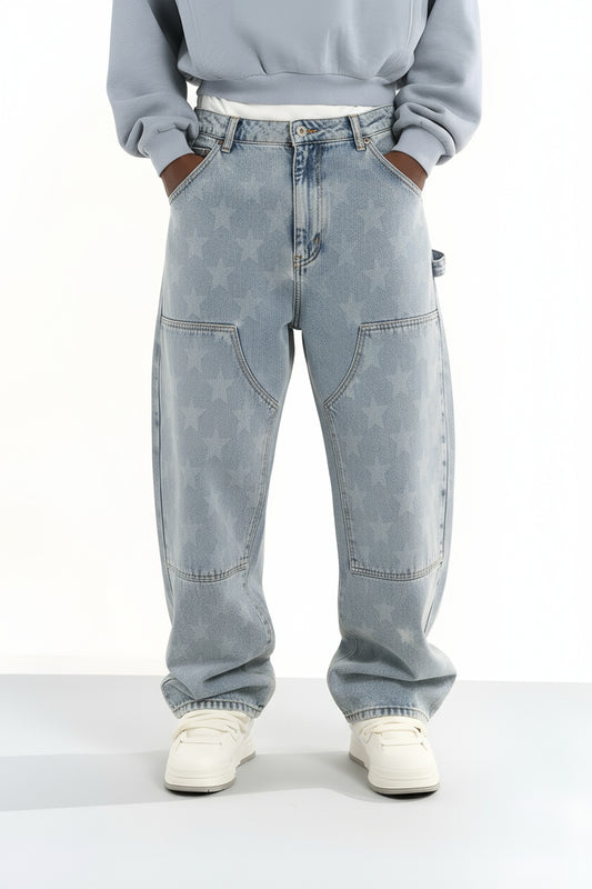 Jeans Baggy uomo con Stelle – Stile Streetwear